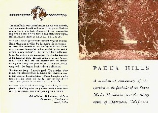 Padua Hills Promotional Flyer - Front